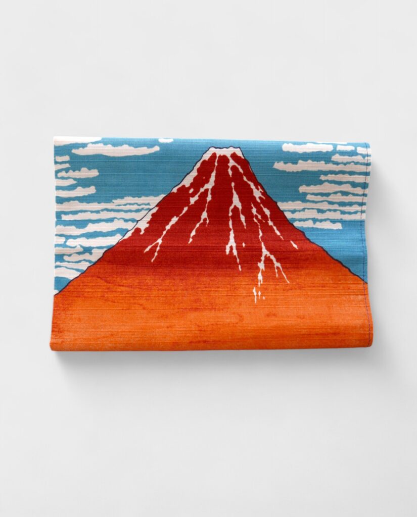 Furoshiki Japonais Mont Fuji Rouge