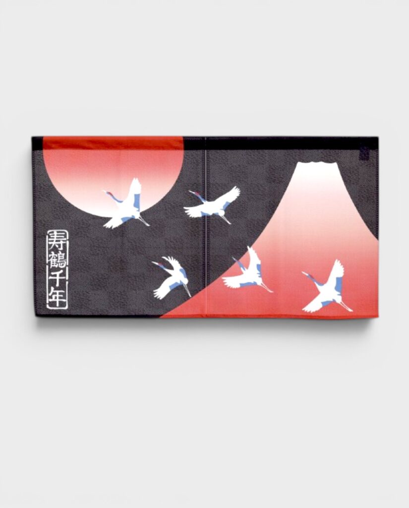 Rideau Noren Court Fuji Rouge