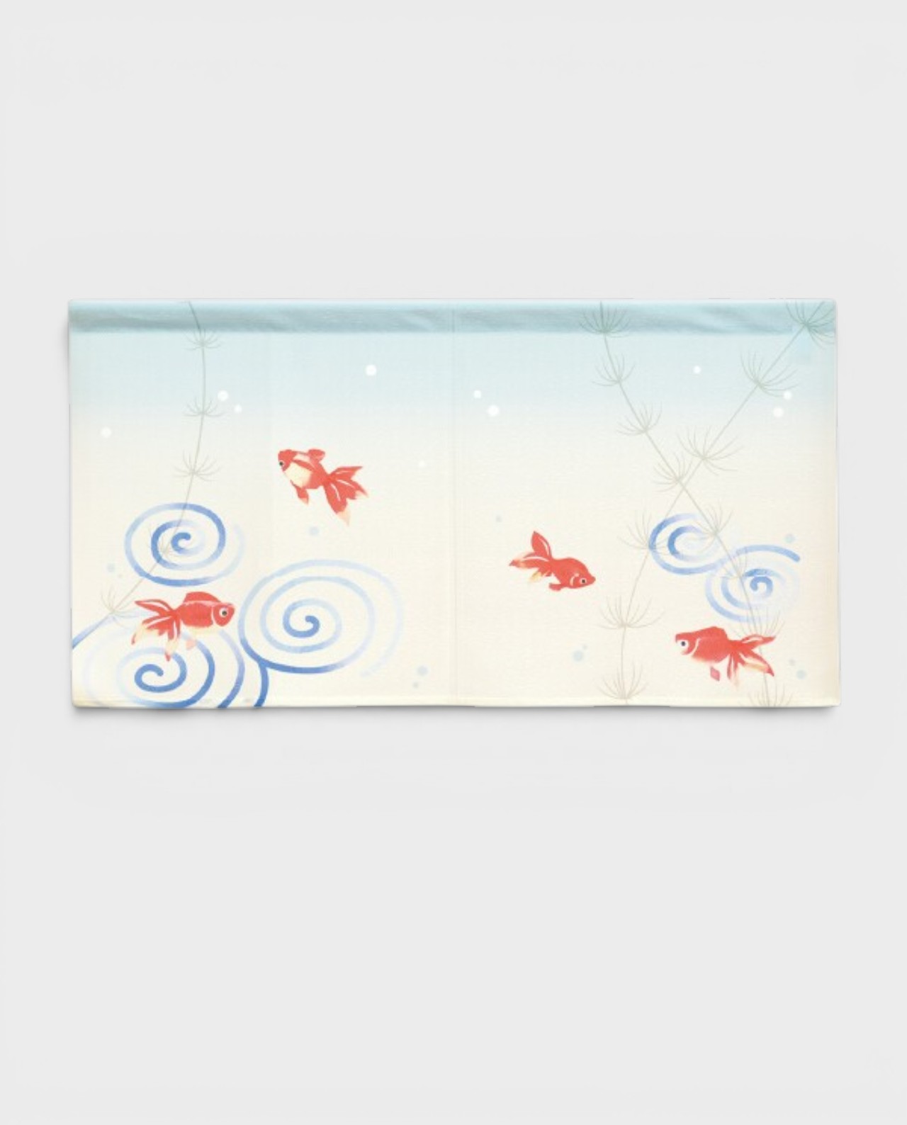 Rideau Noren Court Poisson Rouge Turquoise