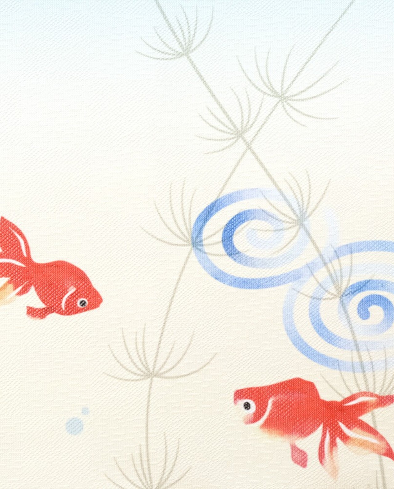 Rideau Noren Court Poisson Rouge Turquoise – Image 3